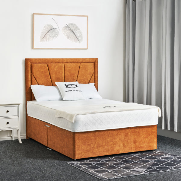 Fan Border Storage Ottoman Divan Bed