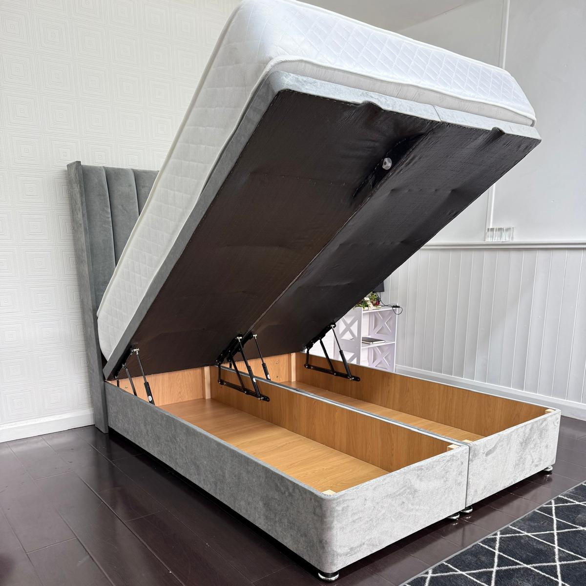 Zara Wing Storage Ottoman Divan Bed