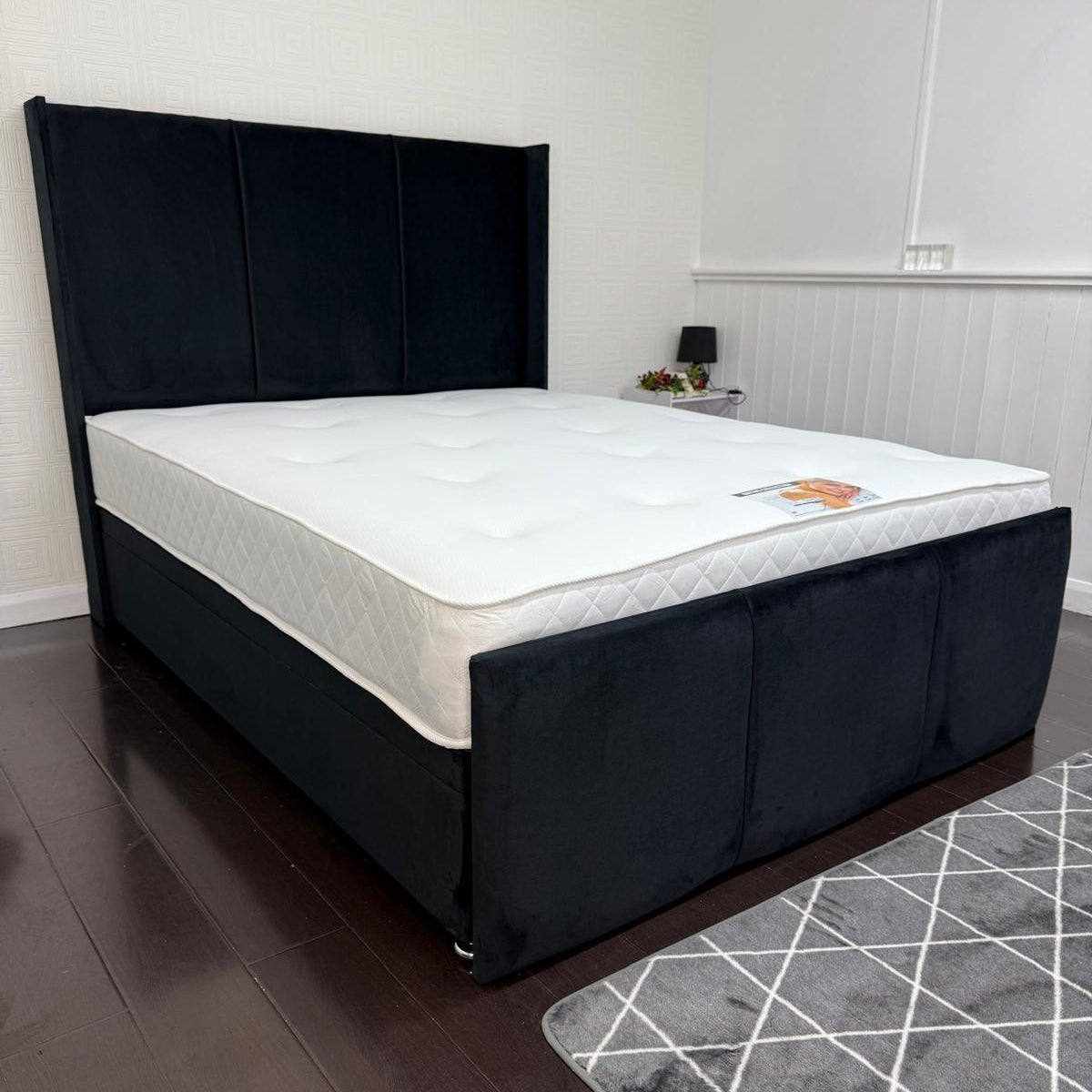 Luka Lined Down Storage Ottoman Divan Bed