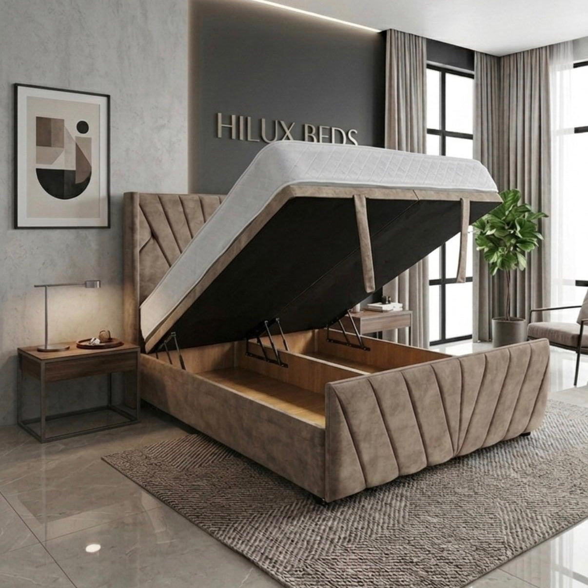 Sunburst Ottoman Divan Bed