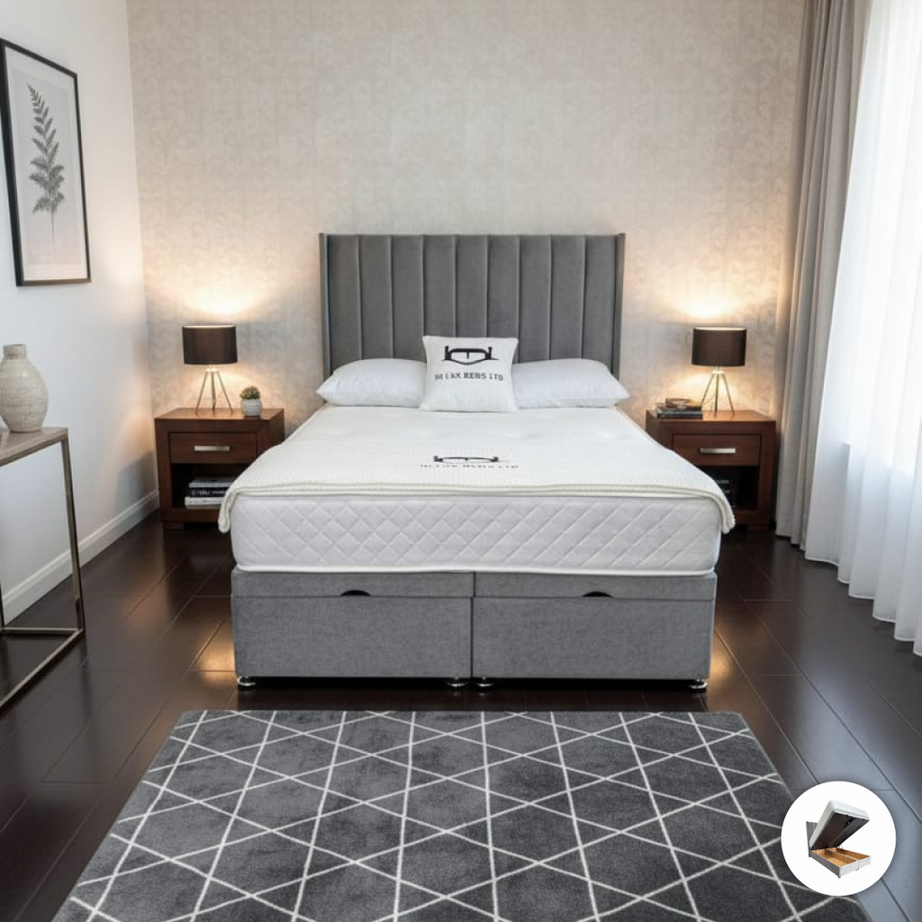 Zara Wing Storage Ottoman Divan Bed