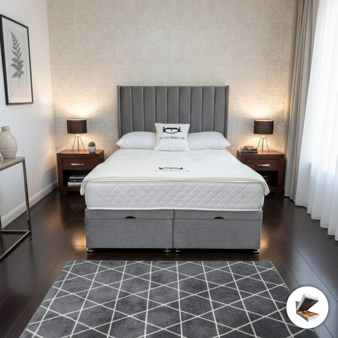 Zara Wing Storage Ottoman Divan Bed