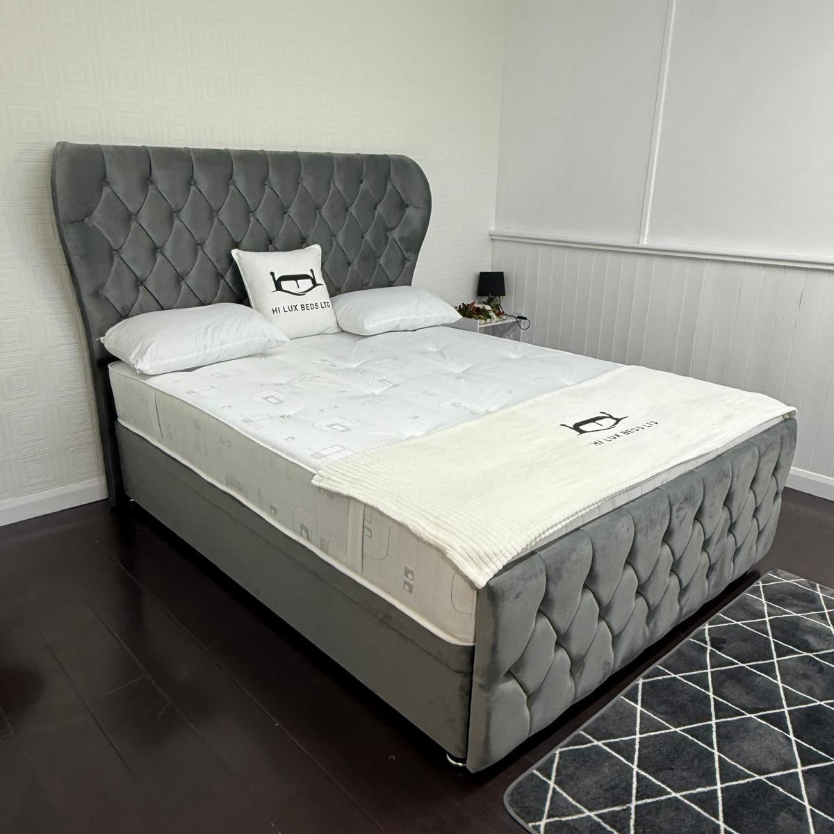 Angel Wing Storage Ottoman Divan Bed