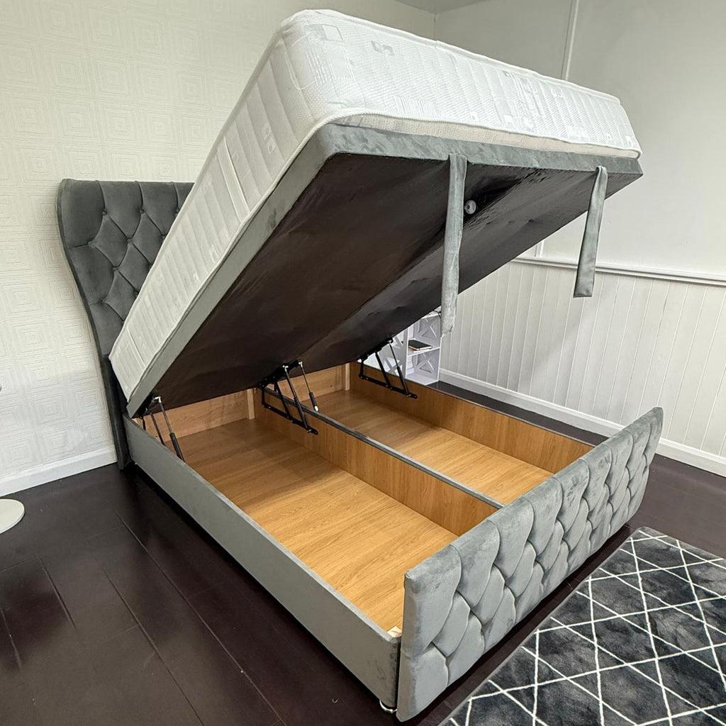 Angel Wing Storage Ottoman Divan Bed