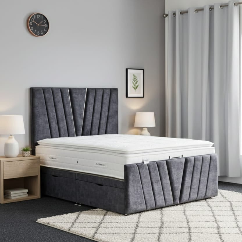 Veina Storage Ottoman Divan Bed